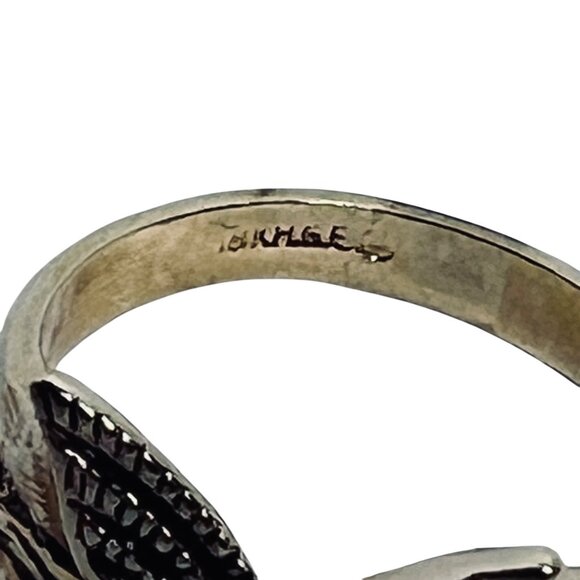 Vintage 18k HGE Men's Flying Eagle Ring (R415) - Picture 6 of 8